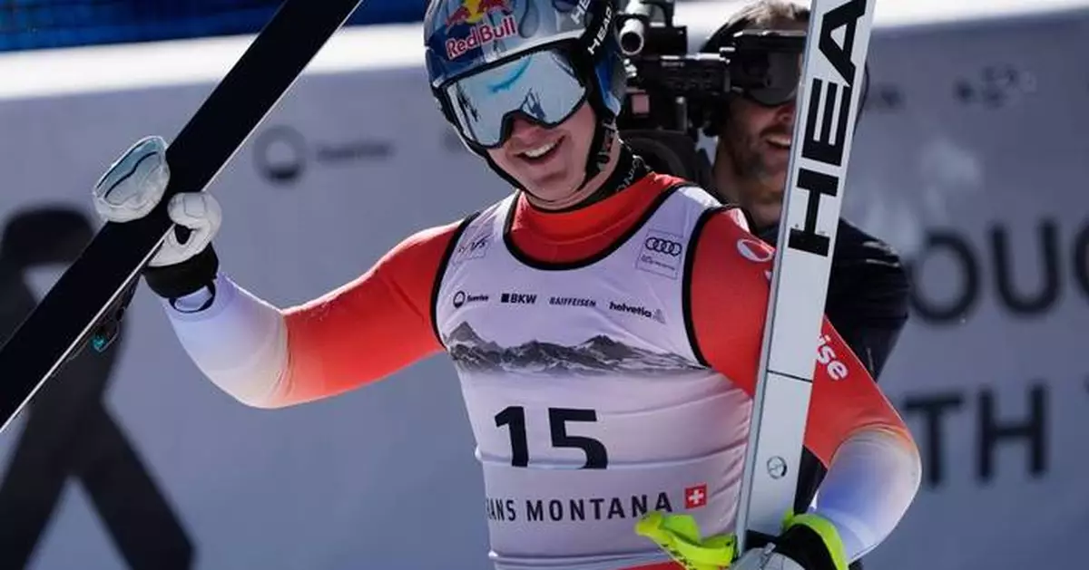 Von Allmen hands Crans-Montana 2nd Swiss victory in 2 days in last World Cup race before Olympics