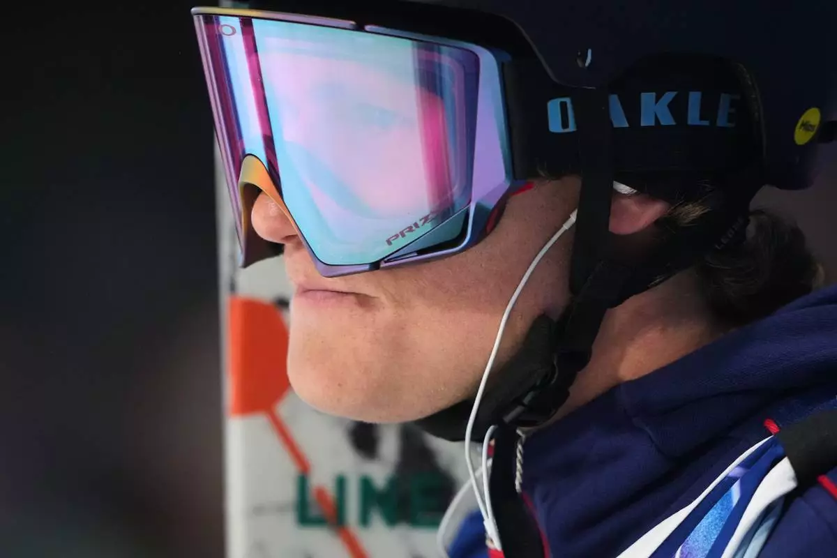 United States' Konnor Ralph looks on during the men's freestyle skiing big air qualifications at the 2026 Winter Olympics, in Livigno, Italy, Sunday, Feb. 15, 2026. (AP Photo/Lindsey Wasson)