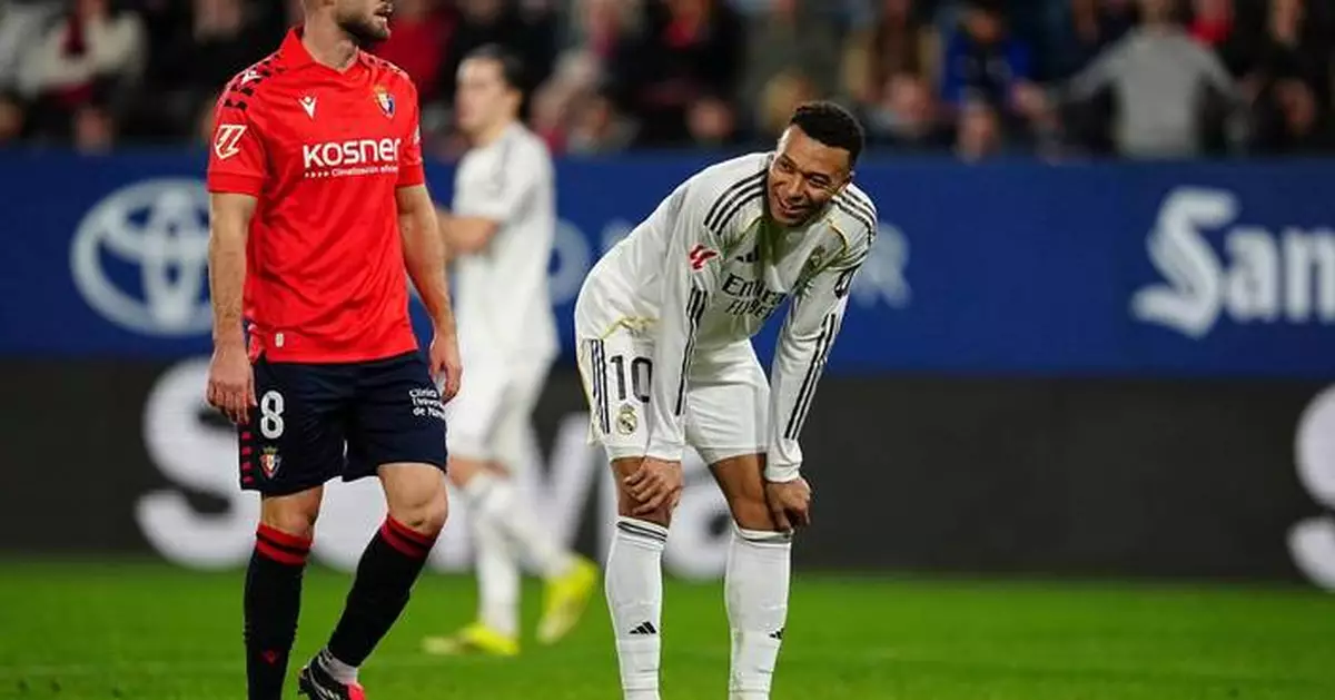 Real Madrid faces Benfica without injured Mbappé in Champions League