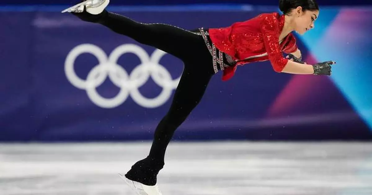 Russian figure skater Adeliia Petrosian contends for an Olympic medal in first major competition