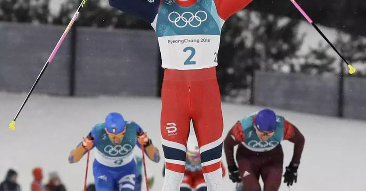 Norwegian cross-country skiing star Klaebo ties Olympic record by winning eighth career gold medal
