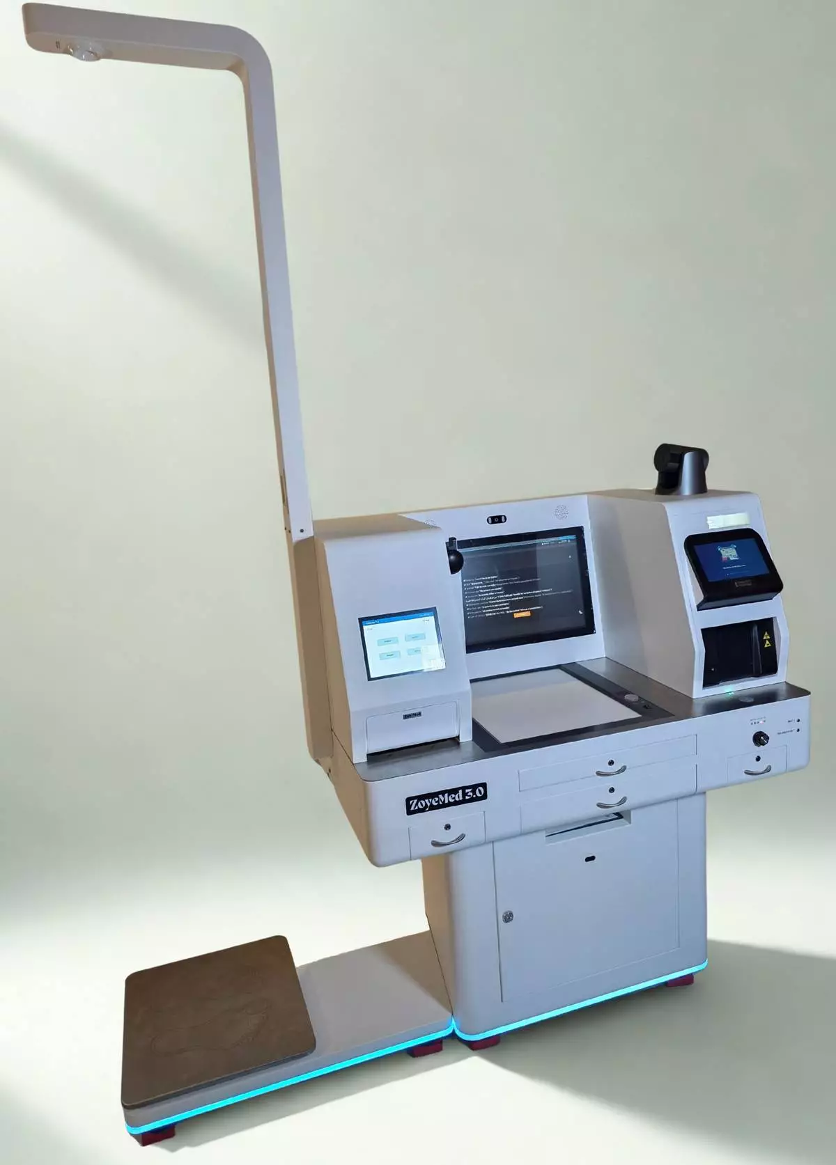 ZoyeMed 3.0, an edge-native autonomous clinical terminal developed by Zoya Technologies, designed to support primary and acute care using on-device intelligence and multimodal sensing. The interface shown represents a neutral, multilingual system layer and does not display clinical data. (Photo: AETOSWire)