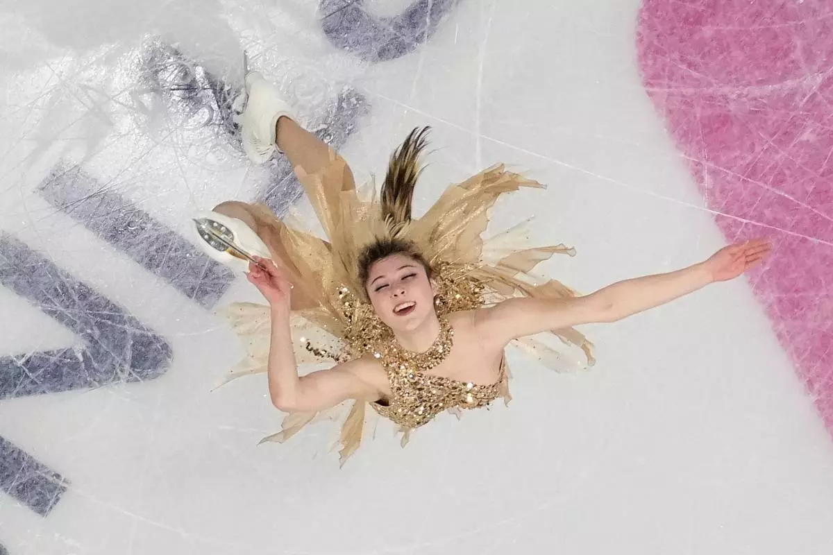 Alysa Liu of the United States competes during the women's figure skating free program at the 2026 Winter Olympics, in Milan, Italy, Thursday, Feb. 19, 2026. (AP Photo/Christophe Ena)