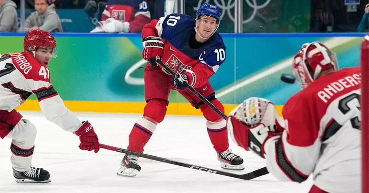Czechia beats Denmark 3-2 at Olympics to set up men's hockey quarterfinal against Canada