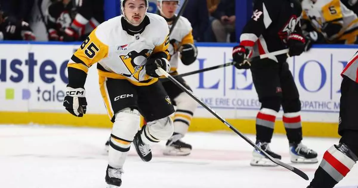 Avery Hayes scores twice in his NHL debut, Penguins beat Sabres 5-2