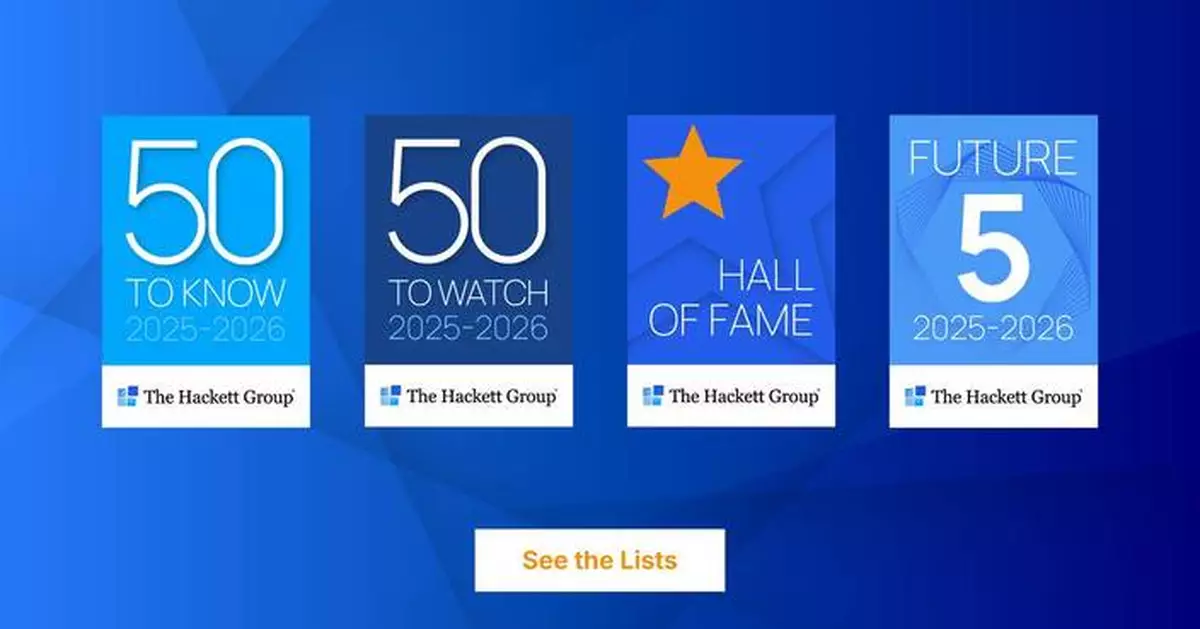 The Hackett Group® Reveals the ‘50 to Know,’ ‘50 to Watch,’ ‘Future 5’ and ‘Hall of Fame’ Procurement Provider Lists for 2025-2026
