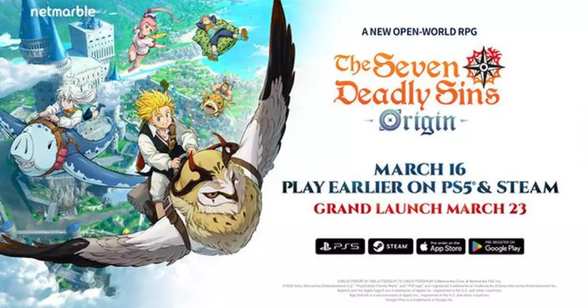 THE SEVEN DEADLY SINS: ORIGIN CONFIRMS LAUNCH DATE; PLAY EARLIER MARCH 16 ON PLAYSTATION®5 AND STEAM