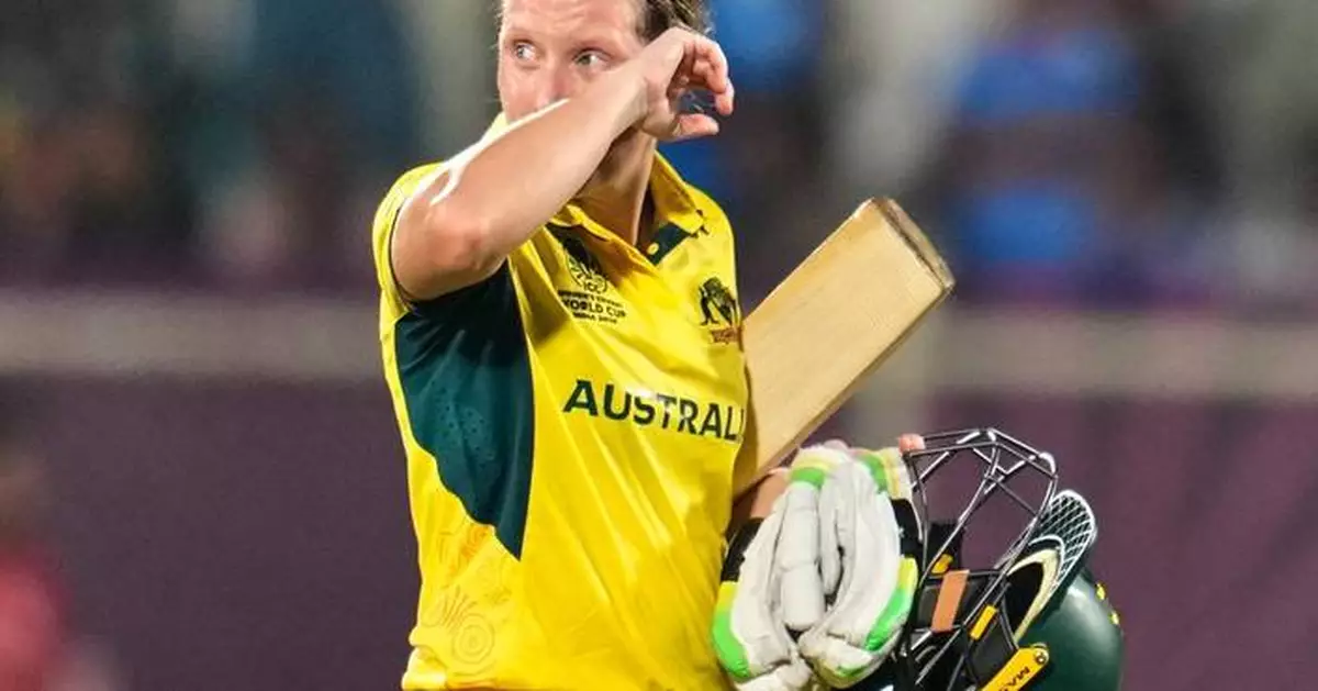 Women's cricket great Alyssa Healy ends her ODI career with 158 for Australia against India