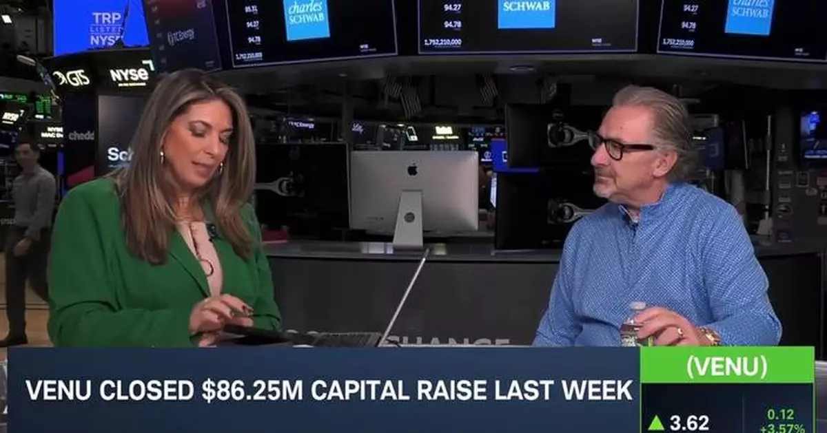 VENU CEO J.W. Roth Signals Accelerating Growth as $86M Capital Raise Surpasses Expectations on Schwab Network’s Opening Bell