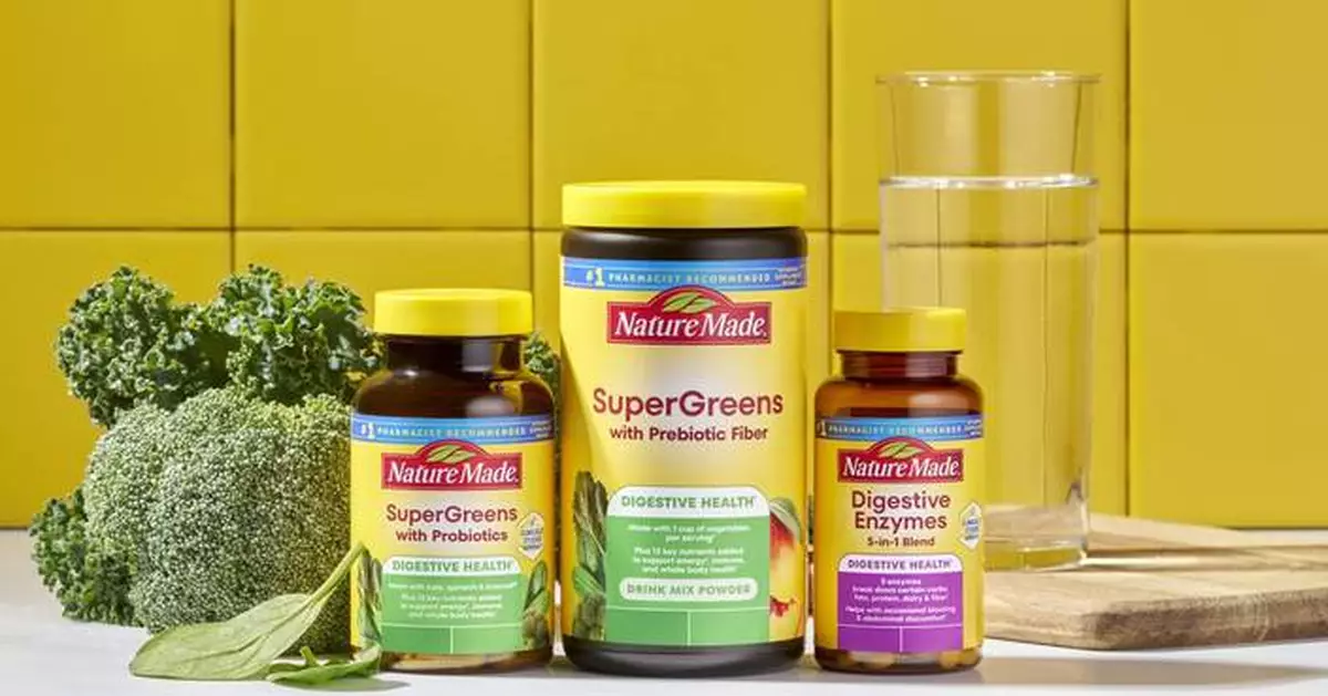 Nature Made® Continues Expansion of its Gut Health Offerings with the Launch of SuperGreens and Digestive Enzymes