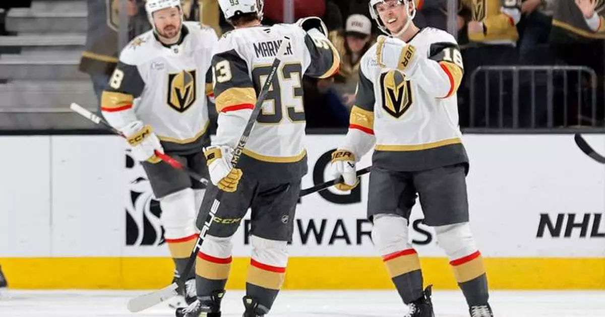Dorofeyev powers Golden Knights past Blackhawks 4-0 as Hill ends shutout drought