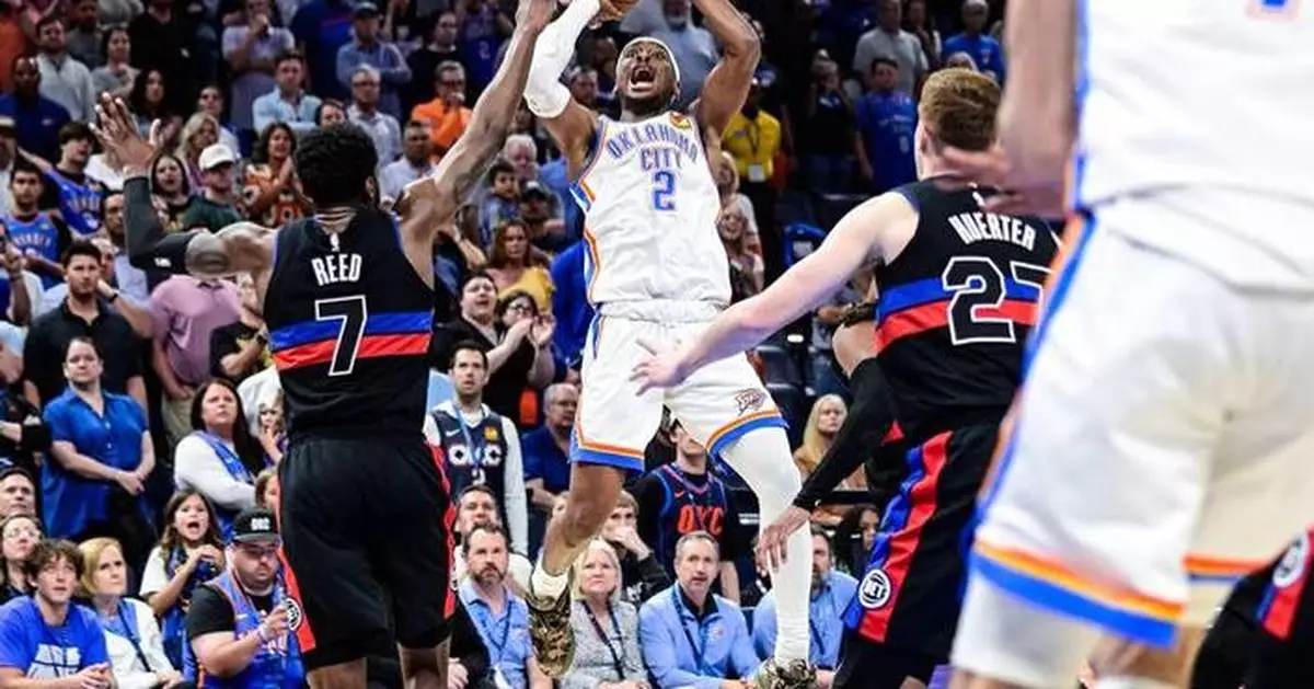 Gilgeous-Alexander erupts for 47 points as Thunder outlast Pistons 114-110 in OT