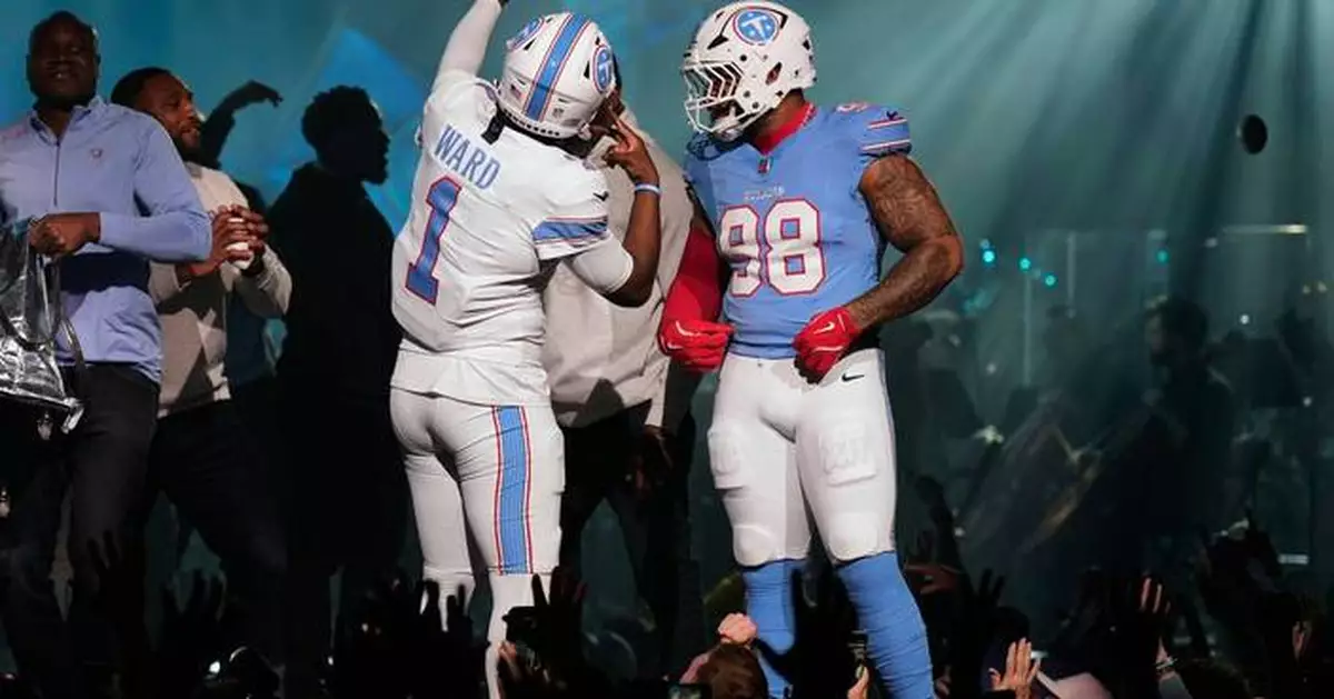 Titans unveil new uniforms and logos to go with new coach and new stadium opening in 2027