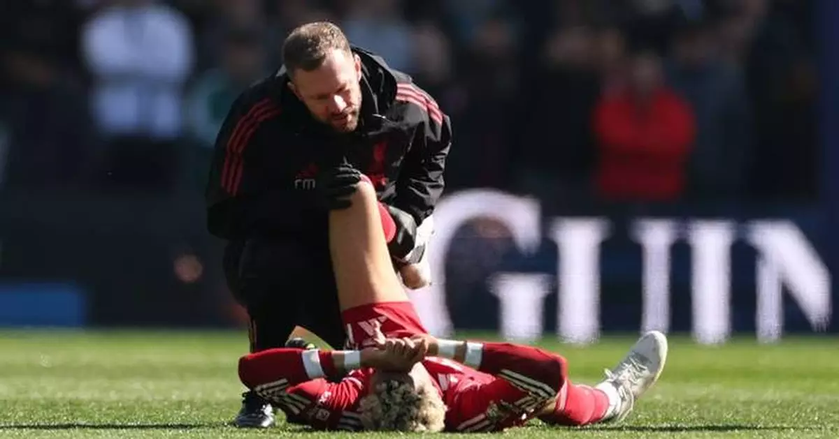 Ekitike injured early in Liverpool's match at Brighton in Premier League