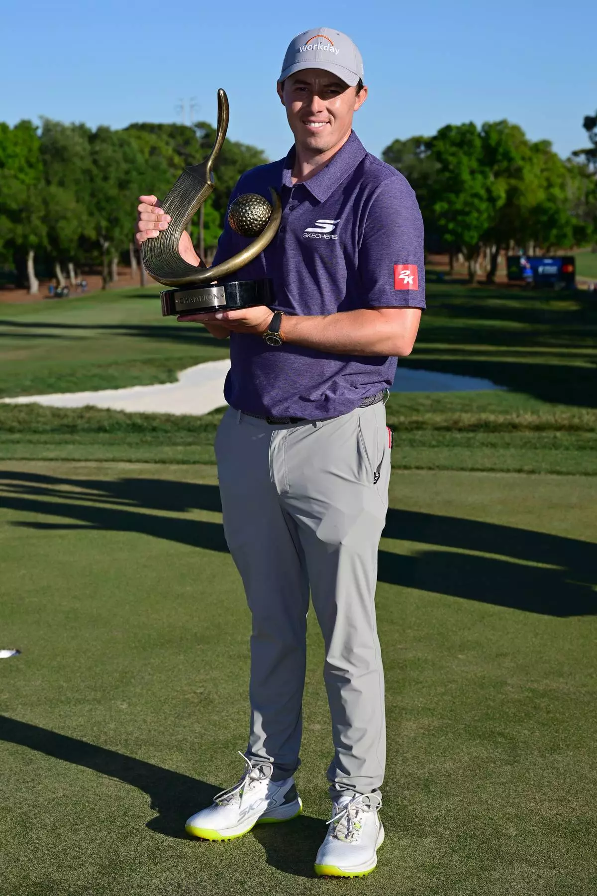 Matt Fitzpatrick, competing in Skechers Blade GF golf shoes and Performance Apparel, wins the Valspar Championship at Innisbrook Resort in Florida. Photo Credit: Getty Images/Julio Aguilar
