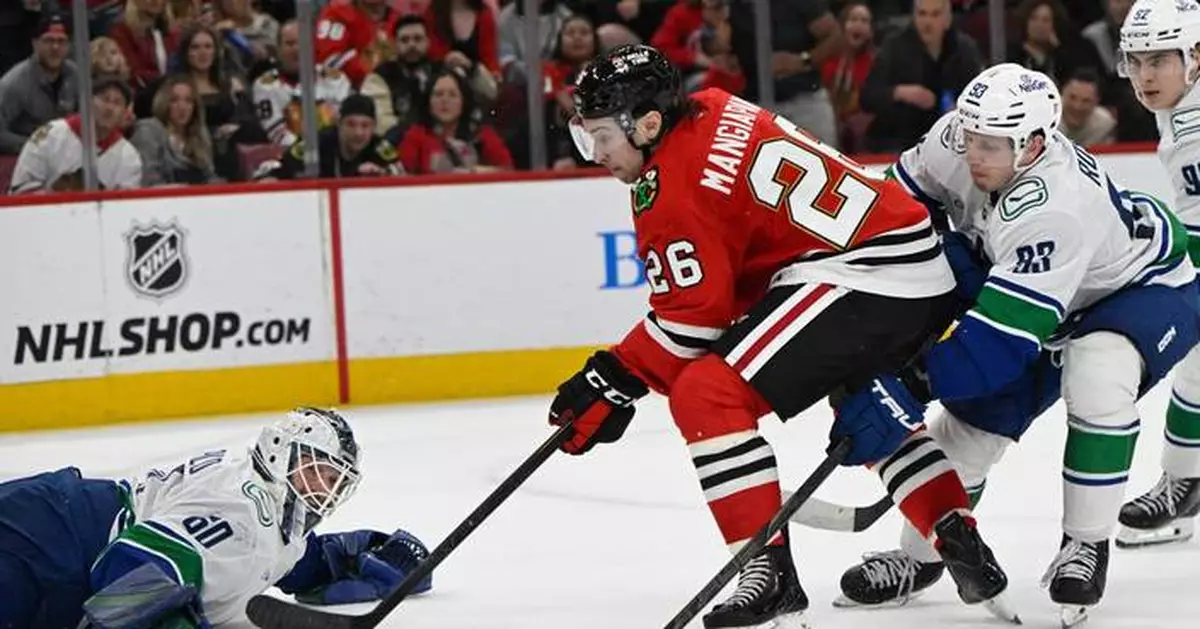 Blackhawks D Louis Crevier and F Andrew Mangiapane sidelined by injuries