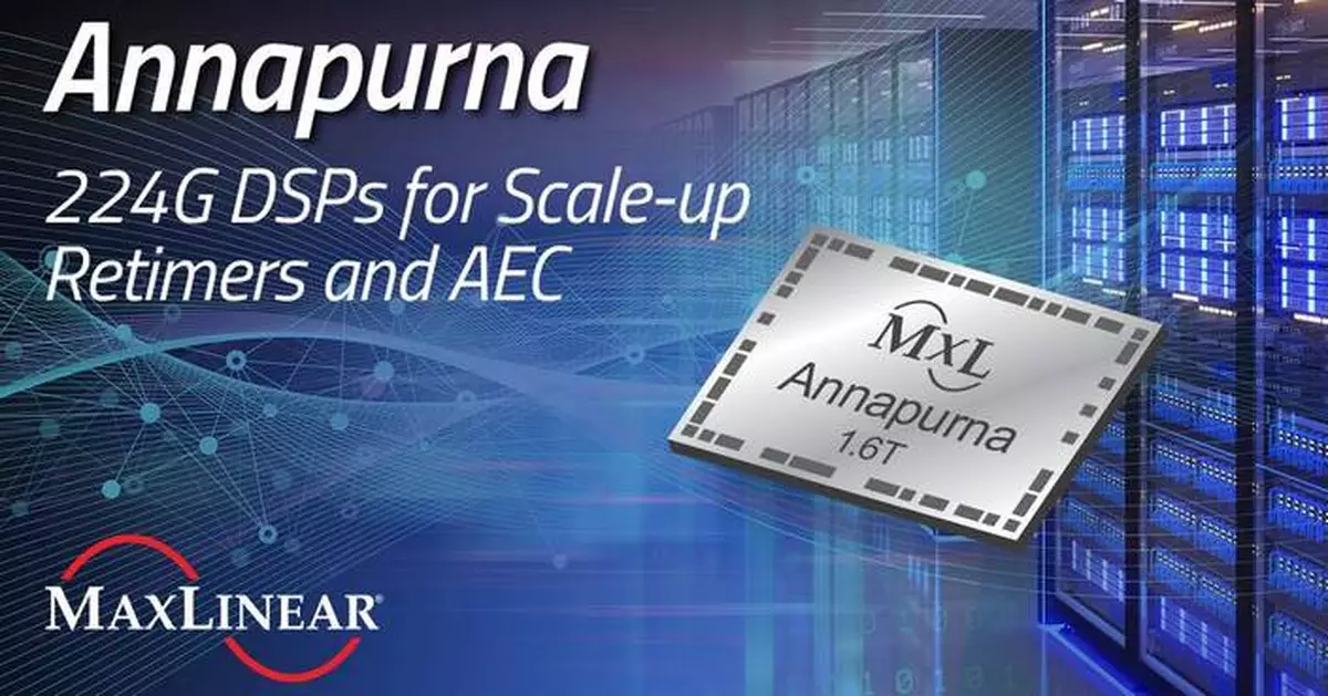 MaxLinear Unveils Annapurna 224G Scale-Up Retimer to Extend Copper Connectivity in AI Data Centers