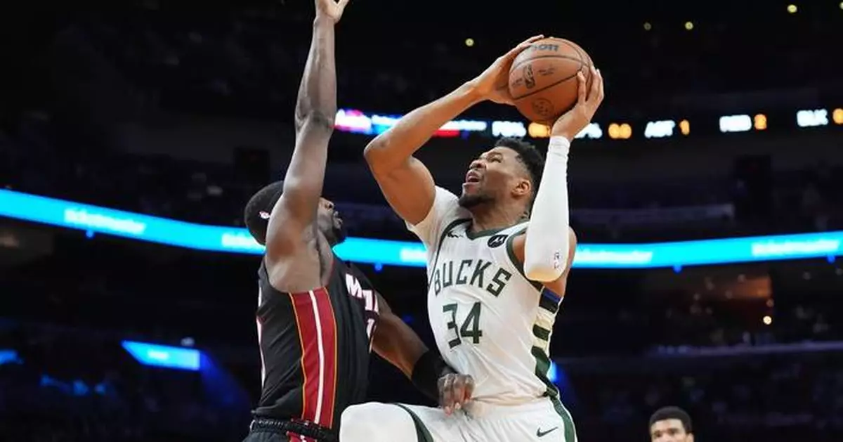 Pelle Larsson scores 28, Bam Adebayo adds 21 and Heat top Bucks 112-105 for 7th consecutive win