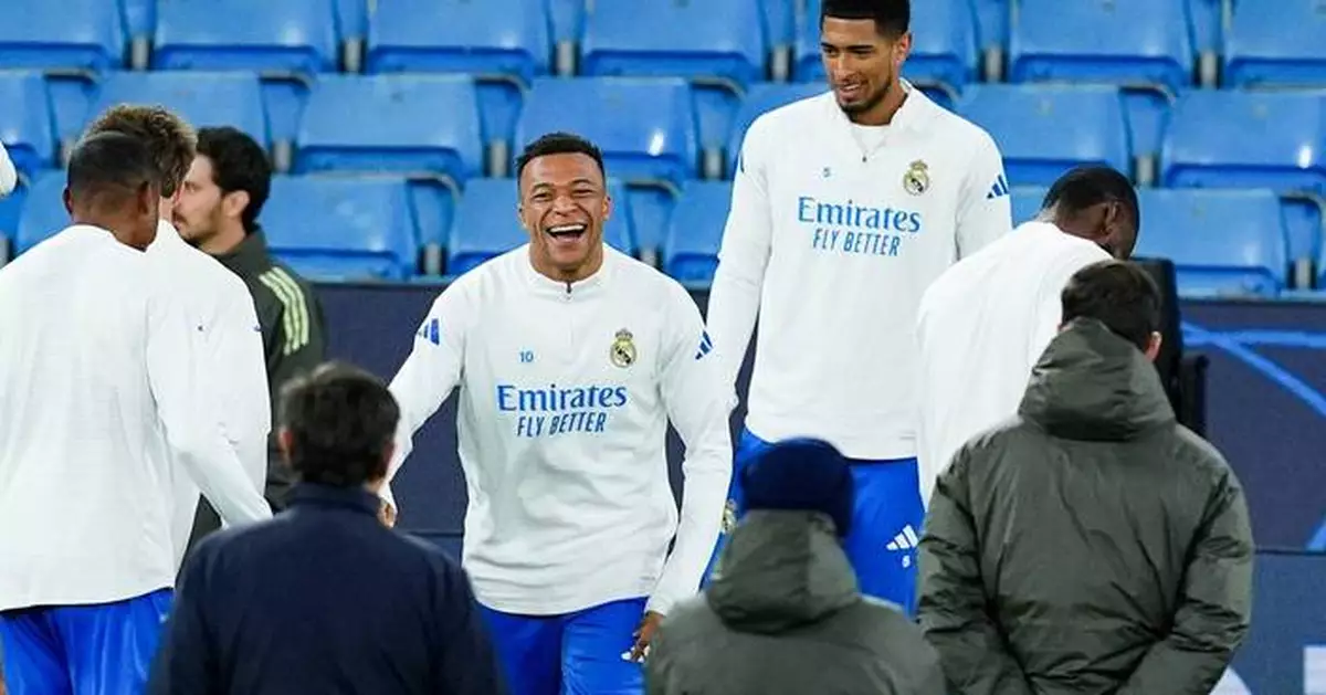 Kylian Mbappe makes the bench for Real Madrid against Man City in the Champions League