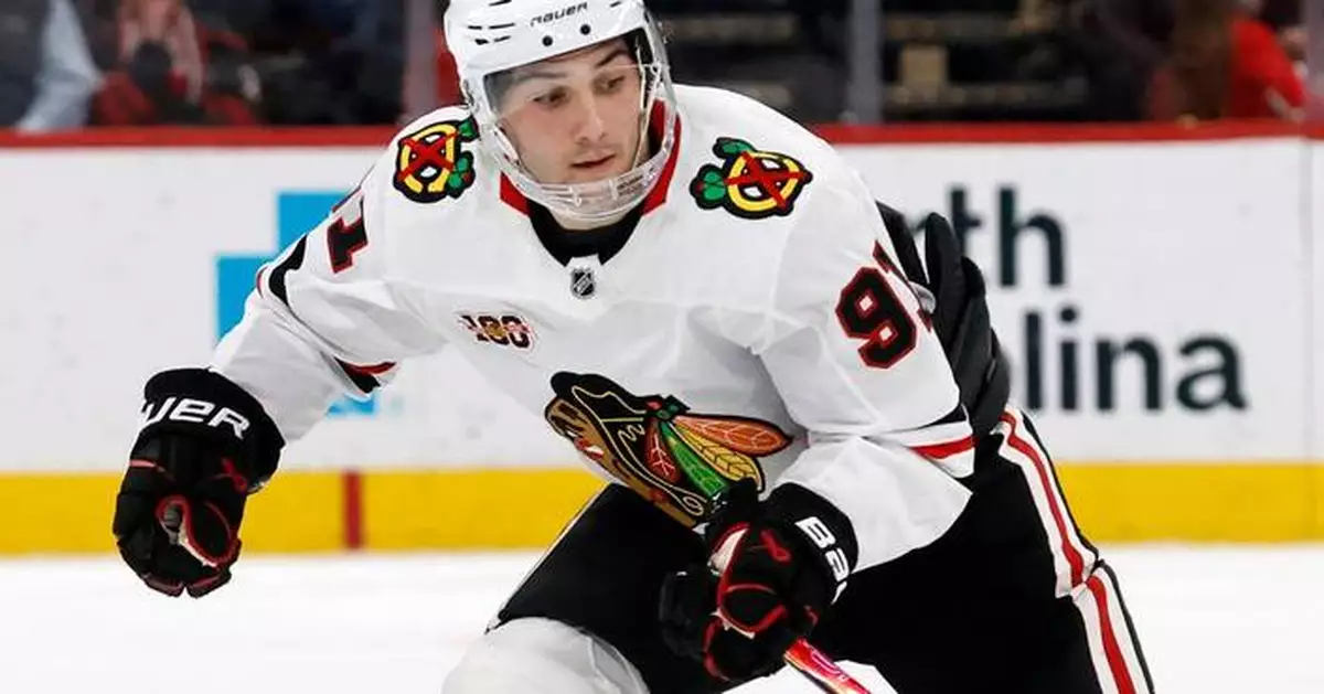 Frank Nazar scores OT power-play goal as Blackhawks beat Utah Mammoth 3-2