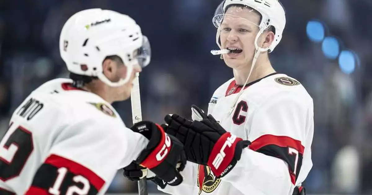 Senators pull away with 4-goal spree, beat Kraken 7-4