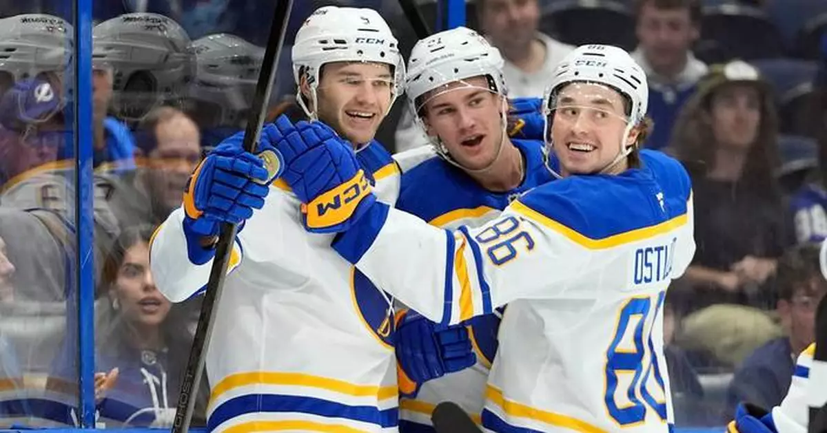 Sabres beat the Lightning 6-2 for their 3rd straight victory