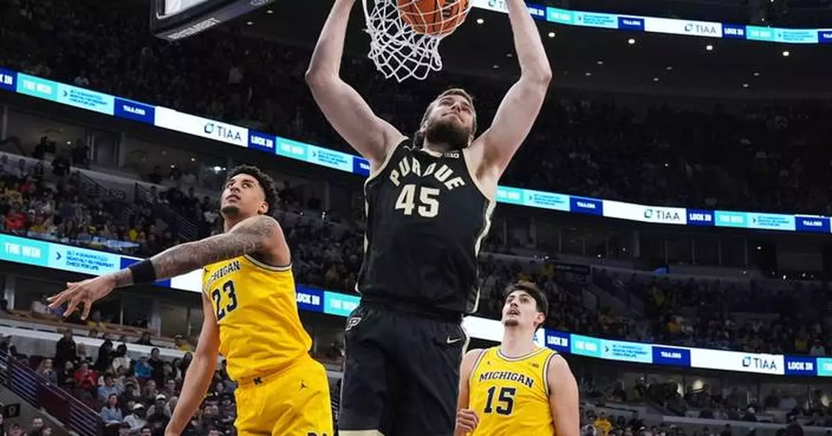 Cluff and Kaufman-Renn power No. 18 Purdue past No. 3 Michigan 80-72 in Big Ten final
