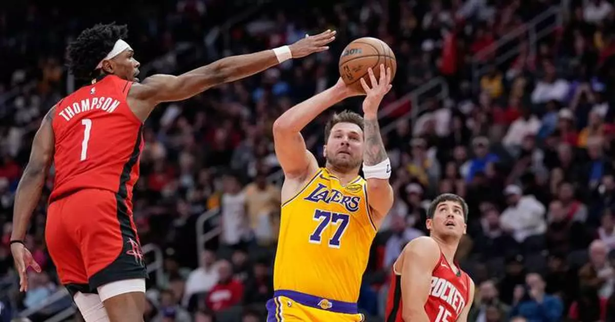 Doncic leads Lakers to a 100-92 victory over the Rockets for their sixth straight victory