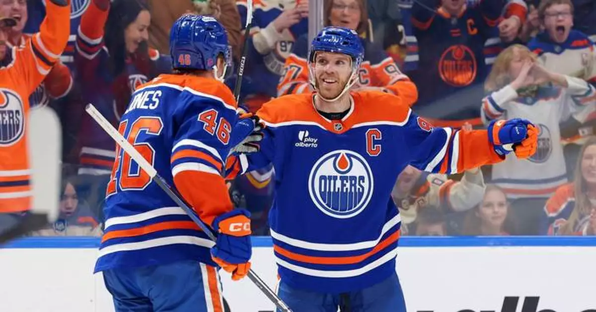 McDavid moves back into scoring lead with 3 points as Oilers beat Ducks 4-2