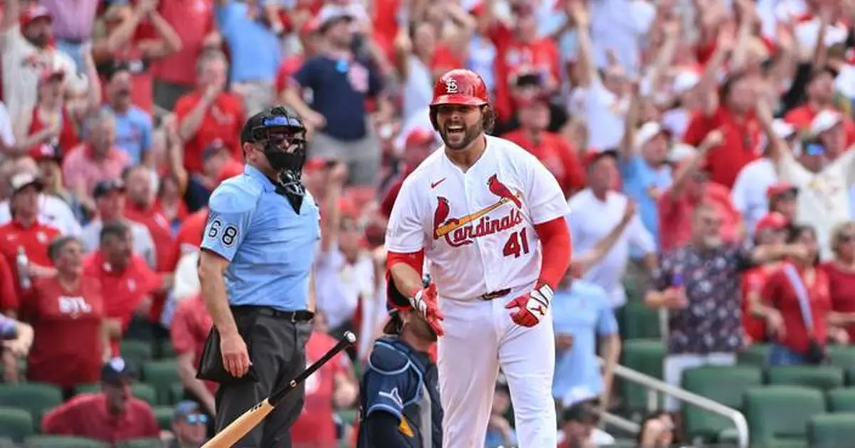 Alec Burleson's 2-run HR leads Cardinals' 9-7 rally over Rays