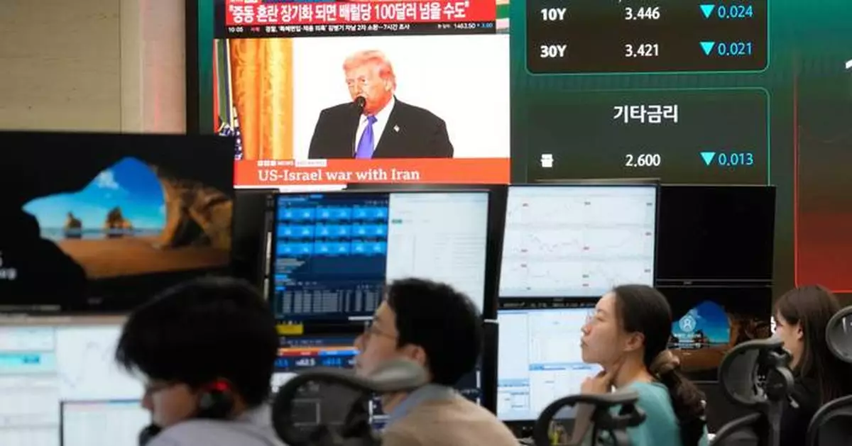 Asian shares are mostly lower as investors focus on the Iran war's impact on energy supplies