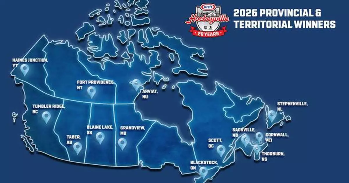 Kraft Hockeyville Unveils 13 Provincial &amp; Territorial Winners in 20th Anniversary Year