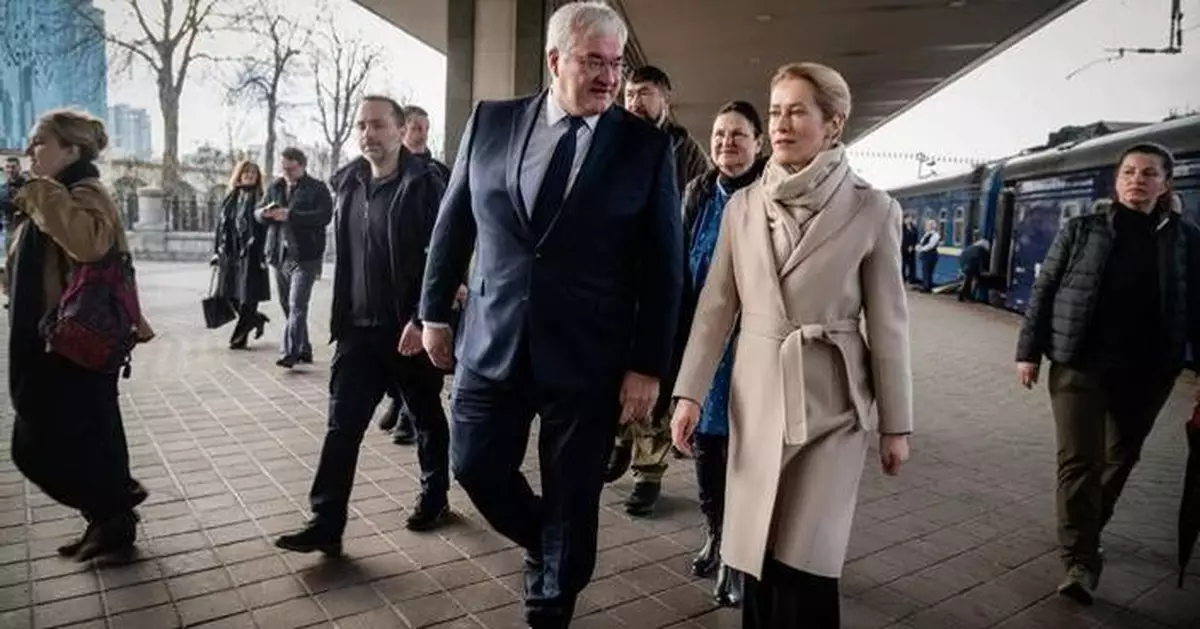 European diplomats steer attention to Ukraine with visit on Russian atrocities anniversary