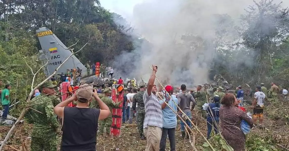 Military plane with 121 aboard crashes in Colombia, killing dozens