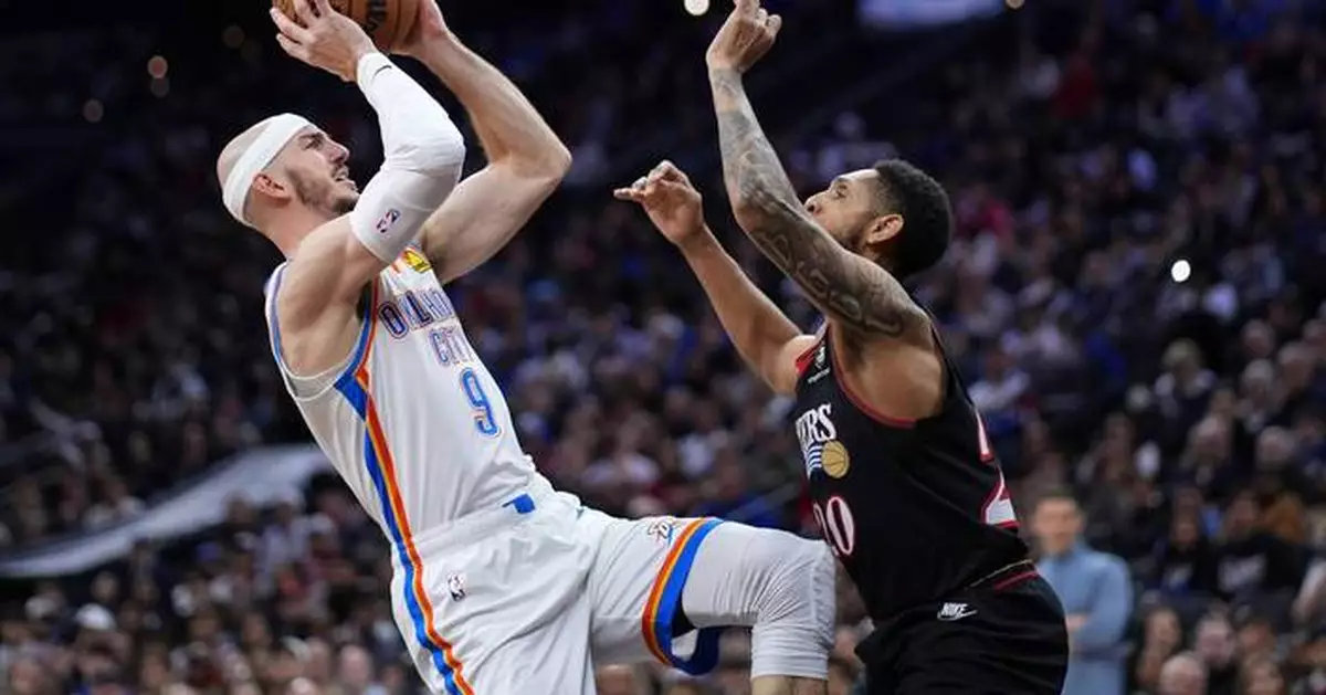 Thunder beat short-handed 76ers for 12th straight win