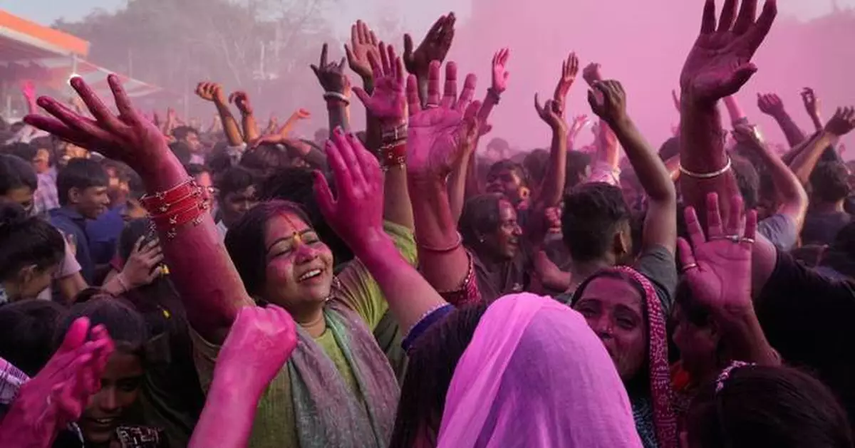 Photos of revelers celebrating Holi, the Hindu festival of colors, in India's Mathura
