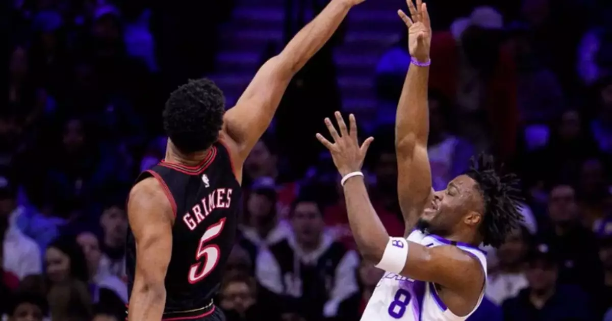 Quentin Grimes' late free throws help the 76ers send the Jazz to a 7th straight loss