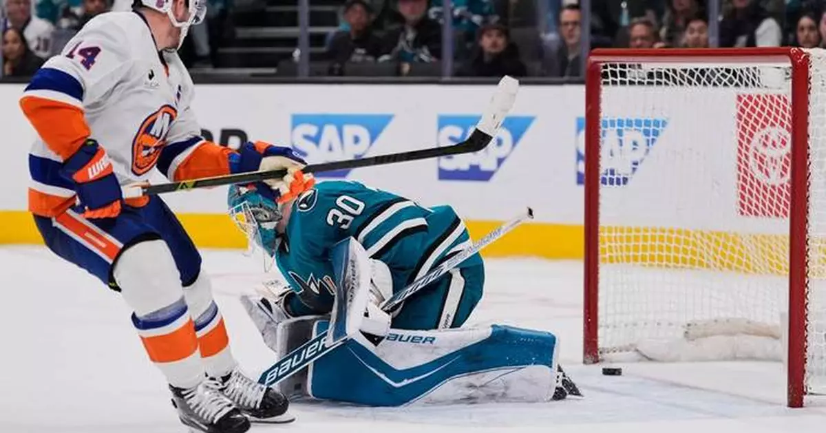 Horvat scores winner in OT as Islanders edge Sharks 2-1