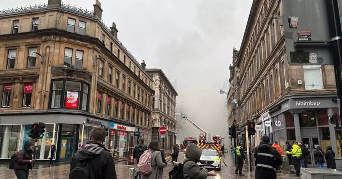 Glasgow building fire closes Scotland's busiest train station and disrupts rail services