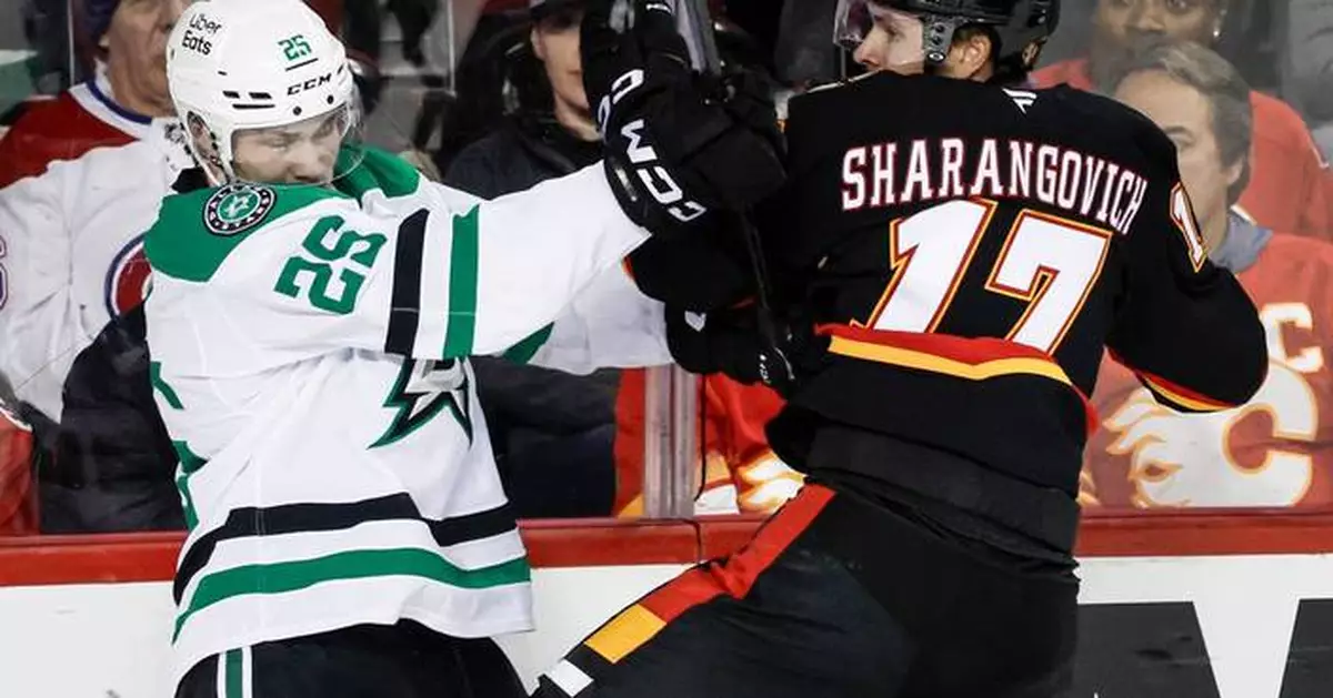 Stars extend franchise-record winning streak to 10 with 6-1 romp over Flames