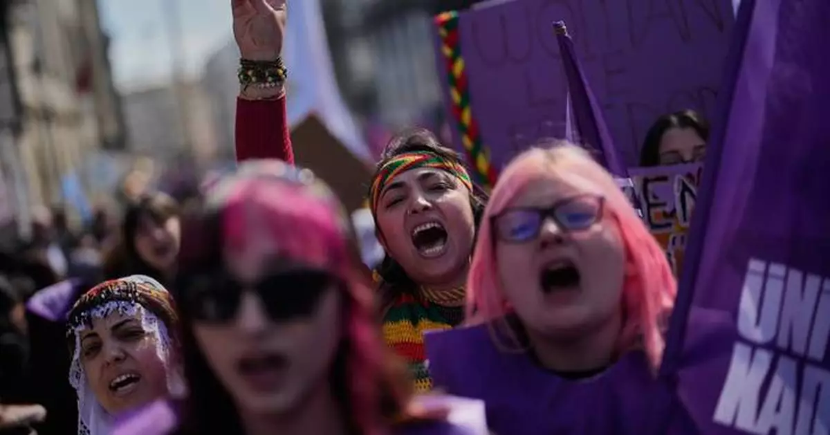 Photos show women marking International Women’s Day