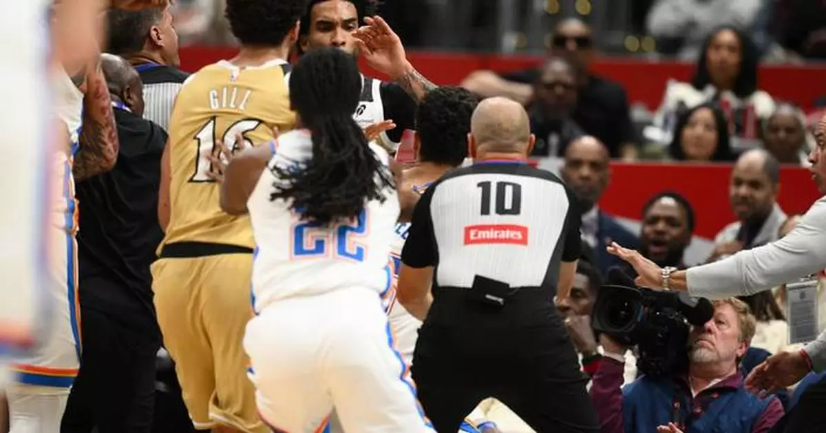 Wizards forward Justin Champagnie and Thunder guard Ajay Mitchell suspended 1 game for fighting