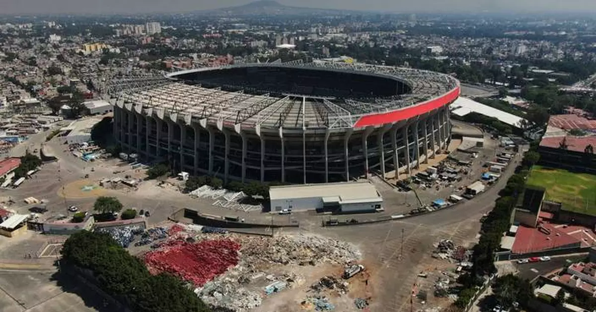 Rubble and cranes at Azteca as workers race for March 28 reopening ahead of World Cup