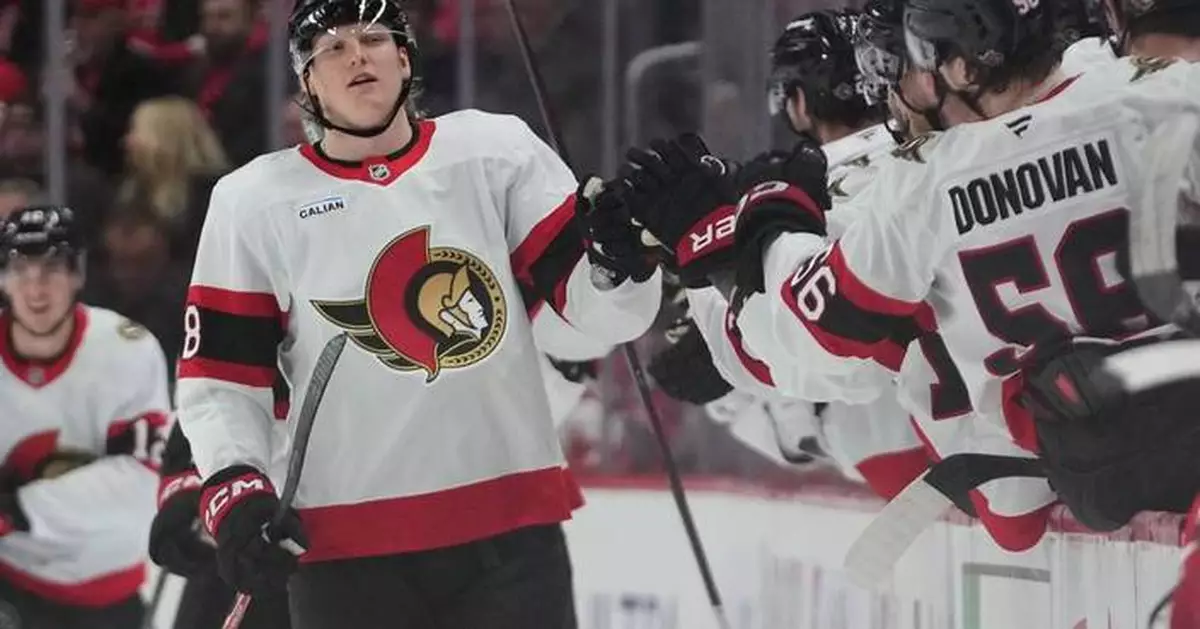 Carter Yakemchuk scores in NHL debut as streaking Senators top Red Wings, 3-2