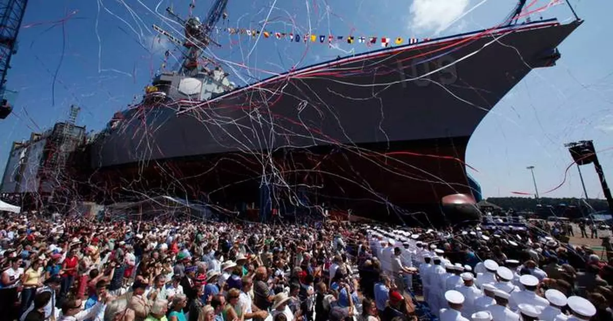 Hundreds go on strike at major Navy shipbuilder in Maine over wages and benefits