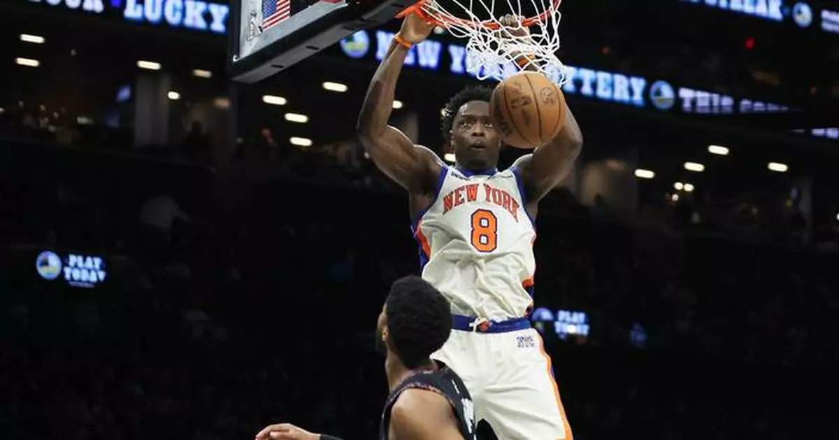 Knicks edge Nets 93-92 for their 14th straight victory in the New York rivalry