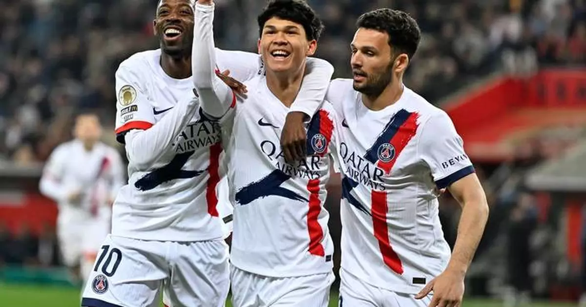PSG retakes Ligue 1 lead after teenager nets first goal in rout at Nice