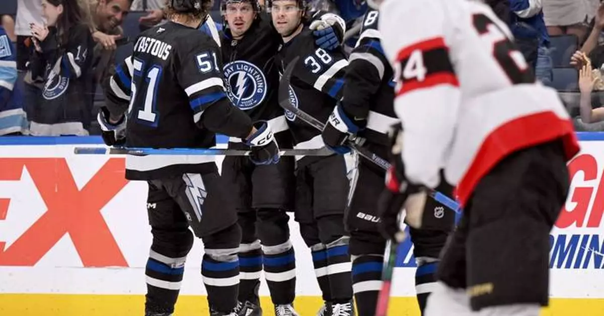 Lightning deal the Senators a blow in the playoff race by beating them 4-2