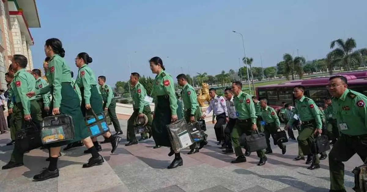 Myanmar’s parliament meets for first time in 5 years with military controlling most seats