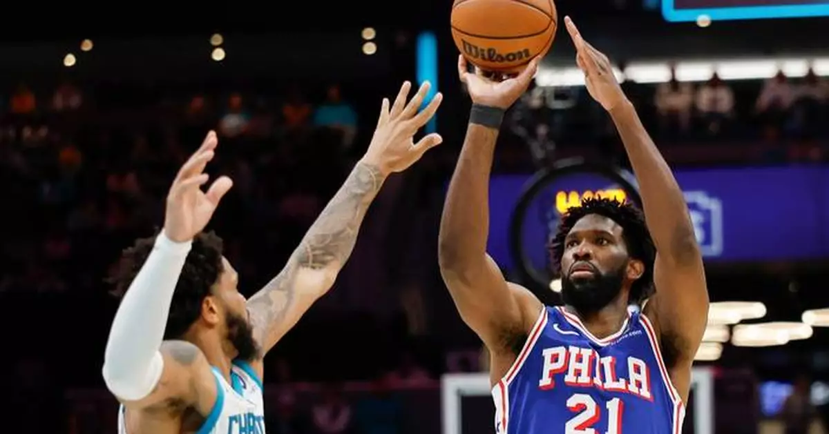 Embiid, George rally 76ers' to 118-114 win over Hornets, snap Charlotte's 5-game win streak